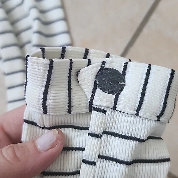 Derek Lam Black and Cream Striped Top - Picture 3 of 10